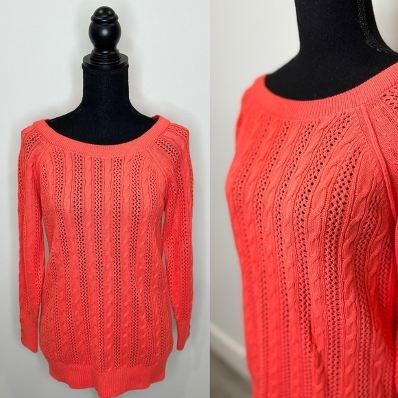Coral Women's Long Sleeve Knit Sweater (Large) - Picture 1 of 7